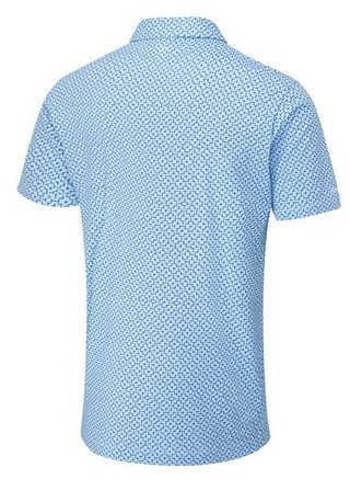 PING Ephron Printed heren polo, baltic sea multi