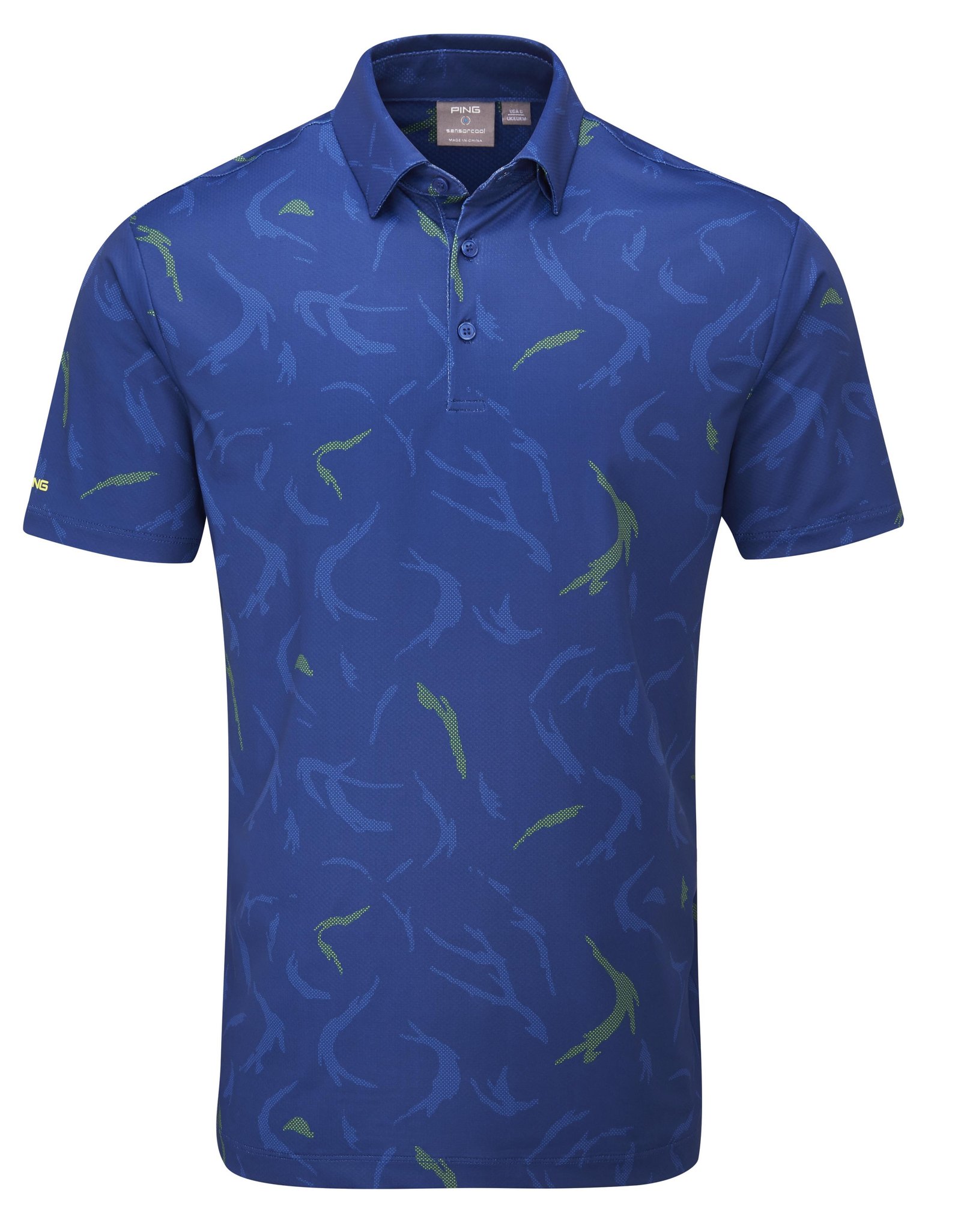 PING Ephron Printed heren polo, inky multi