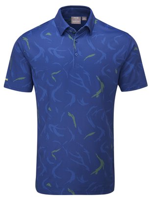 PING Ephron Printed heren polo, inky multi