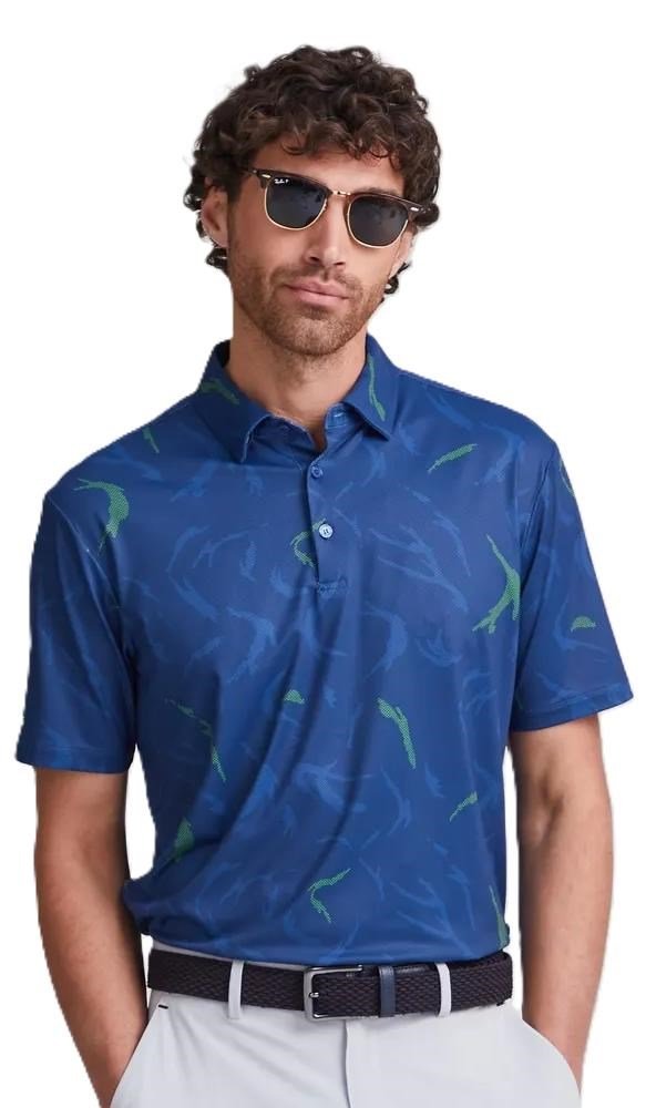 PING Ephron Printed heren polo, inky multi