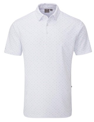 PING Ephron Printed heren polo, wit/green bay multi