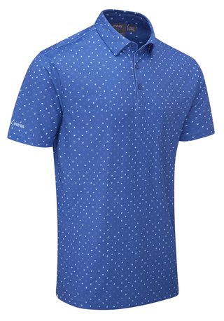 PING Ephron Printed heren polo, bright cobalt multi