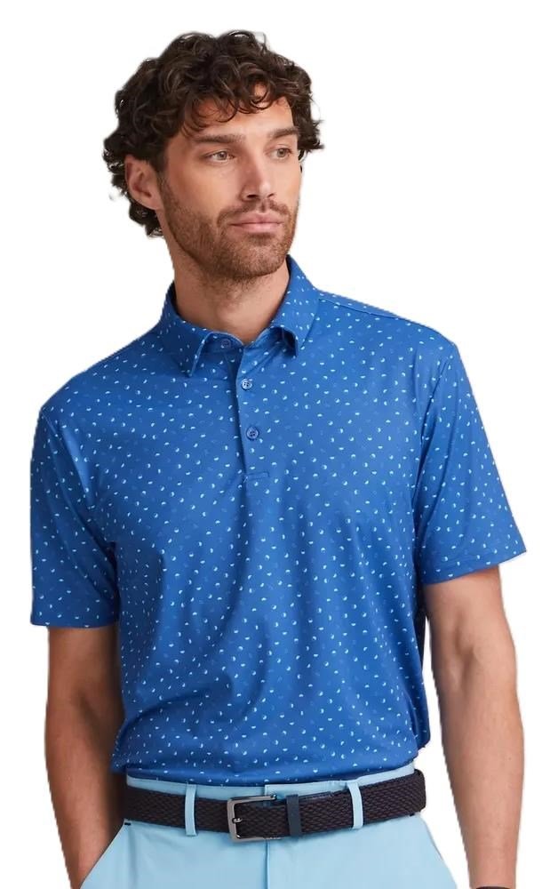 PING Ephron Printed heren polo, bright cobalt multi