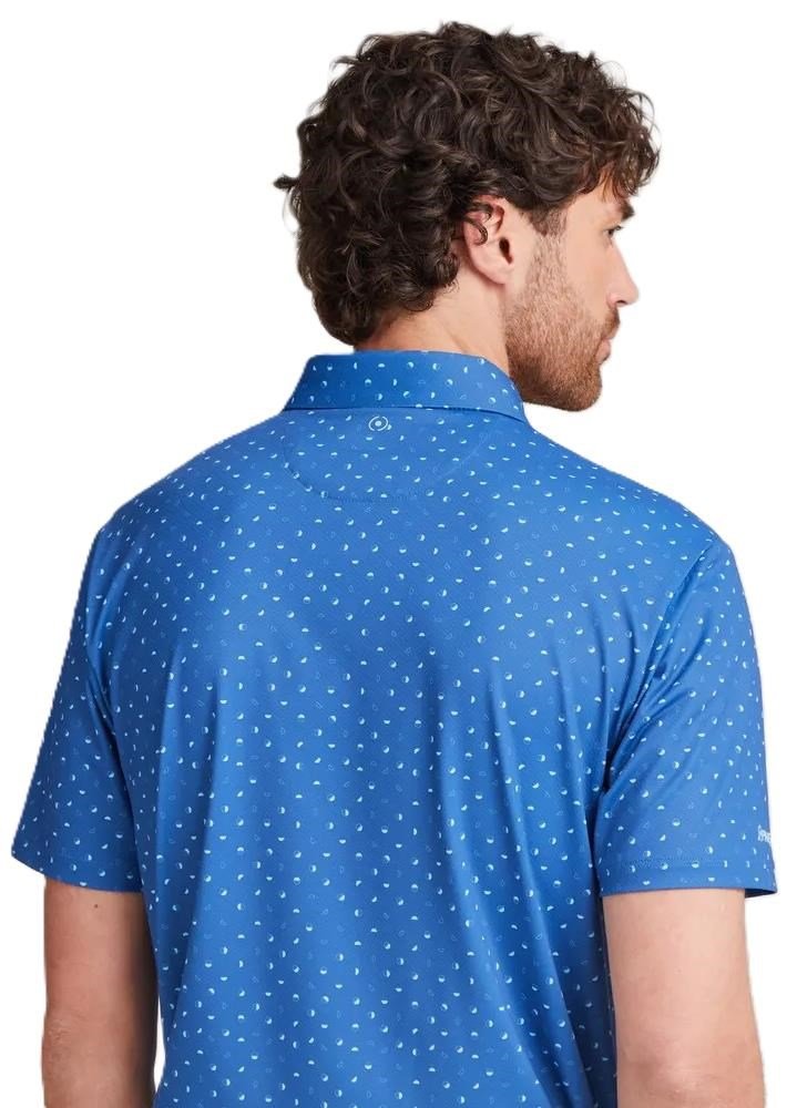 PING Ephron Printed heren polo, bright cobalt multi