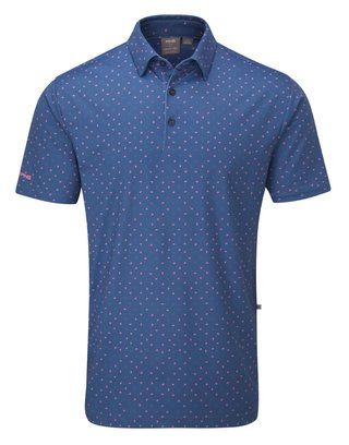 PING Ephron Printed heren polo, stellar multi