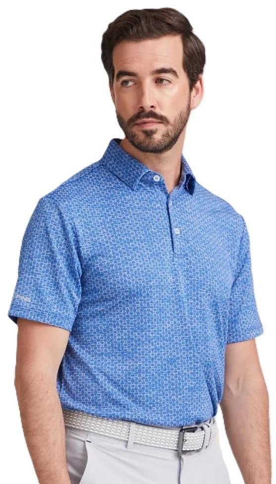 PING Rafe heren polo, bright cobalt