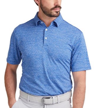 PING Rafe heren polo, bright cobalt