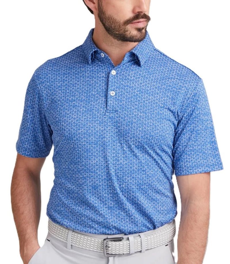 PING Rafe heren polo, bright cobalt
