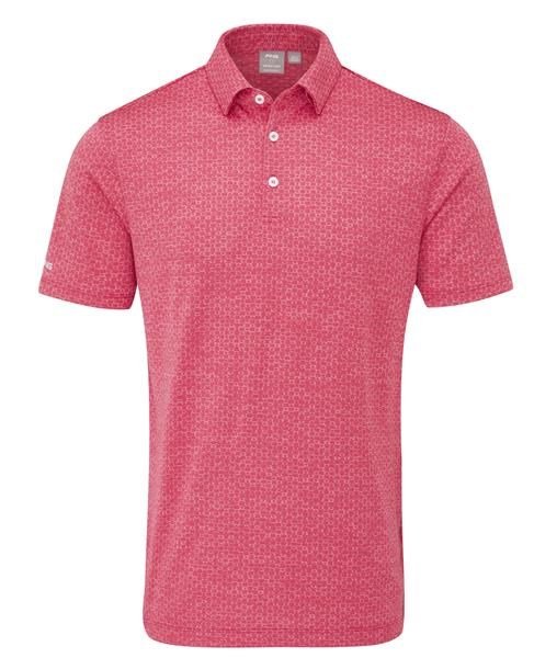 PING Rafe heren polo, rhapsody pink
