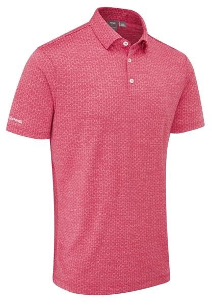 PING Rafe heren polo, rhapsody pink