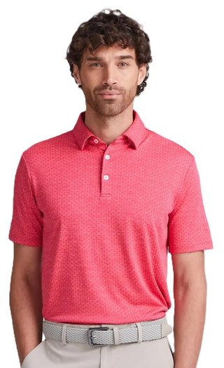 PING Rafe heren polo, rhapsody pink