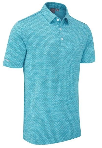 PING Rafe heren polo, turquoise