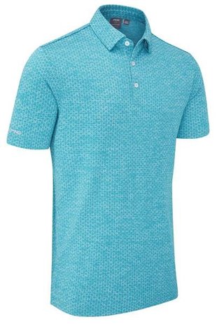 PING Rafe heren polo, turquoise