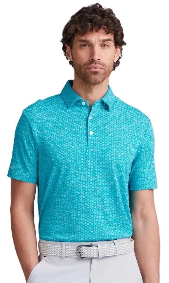 PING Rafe heren polo, turquoise