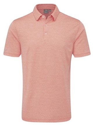 PING Rafe heren polo, wild salmon