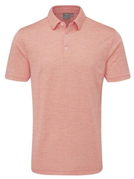 PING Rafe heren polo, wild salmon
