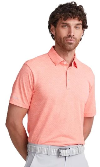 PING Rafe heren polo, wild salmon