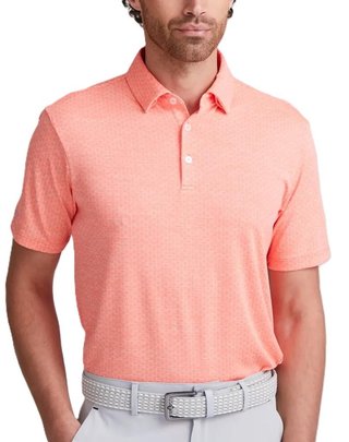 PING Rafe heren polo, wild salmon