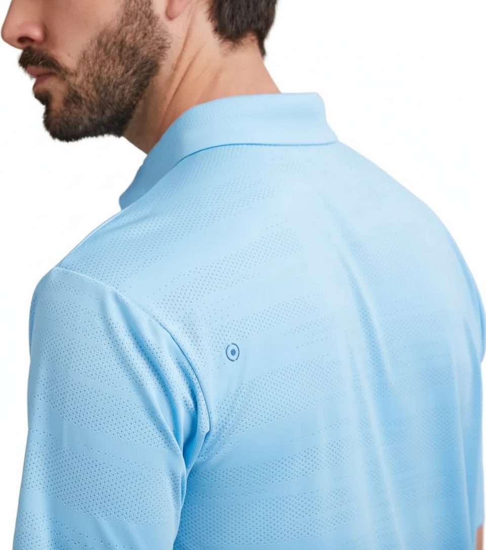 PING Claude Camo Mesh heren polo, baltic sea