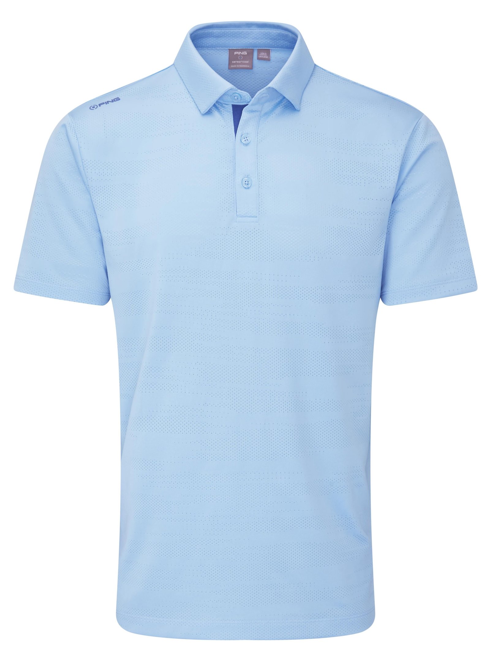 PING Claude Camo Mesh heren polo, baltic sea