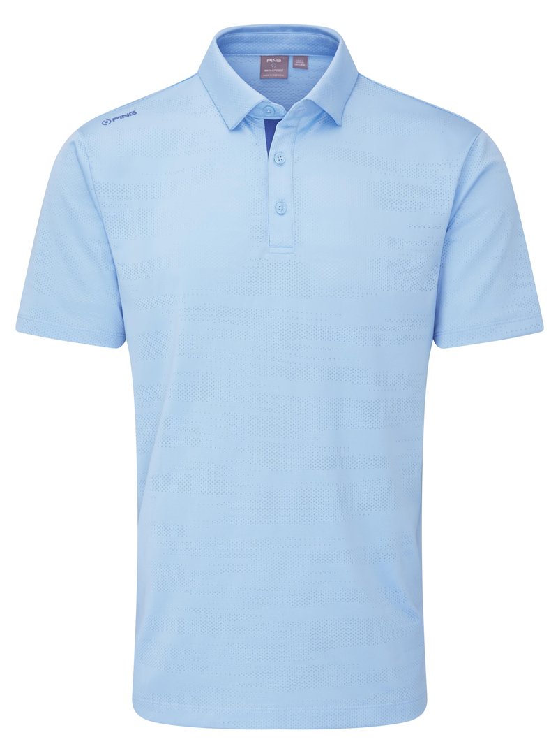 PING Claude Camo Mesh heren polo, baltic sea