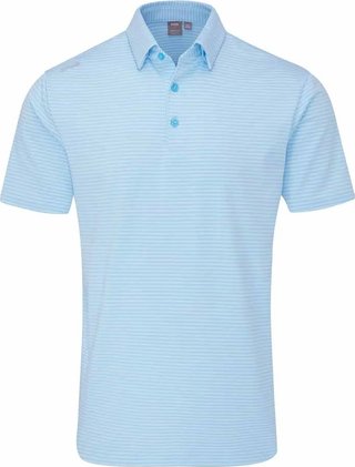 PING Langford heren polo, baltic sea/white