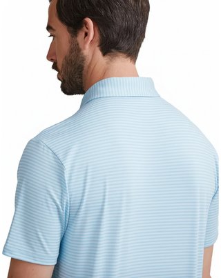 PING Langford heren polo, baltic sea/white