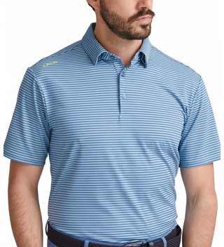 PING Langford heren polo, bright cobalt/white