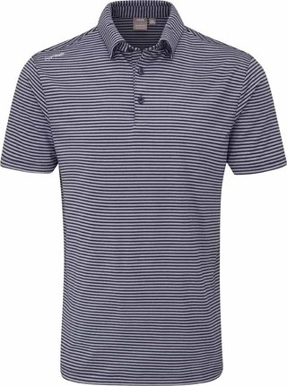 PING Langford heren polo, navy/white