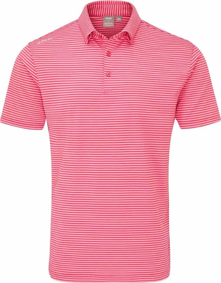 PING Langford heren polo, rhapsody/pink white