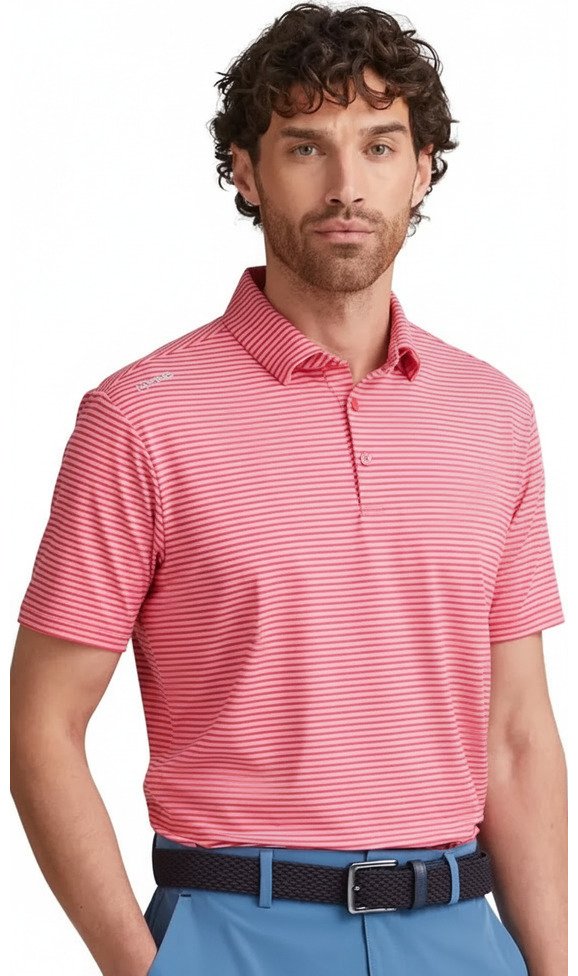 PING Langford heren polo, rhapsody/pink white