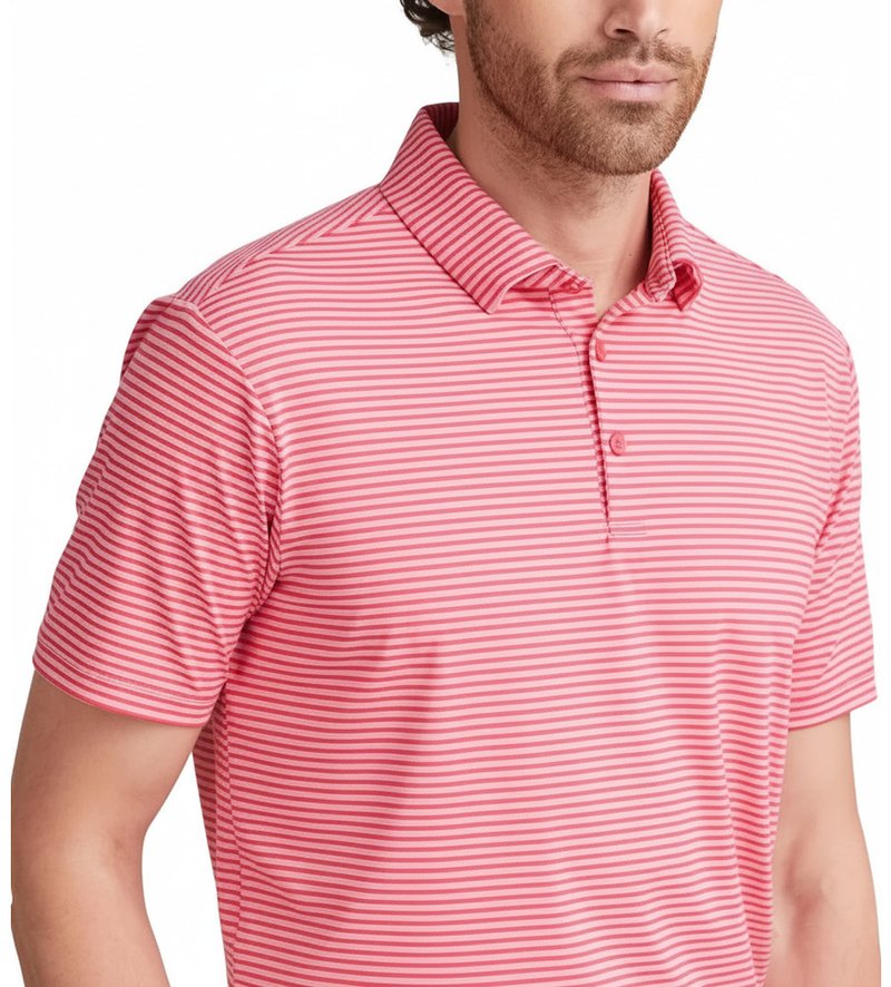 PING Langford heren polo, rhapsody/pink white