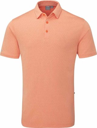 PING Hershel heren polo, wild salmon multi