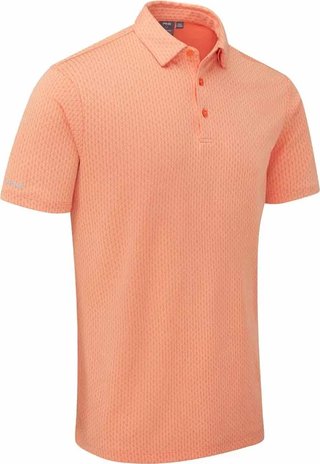 PING Hershel heren polo, wild salmon multi