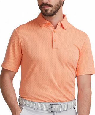 PING Hershel heren polo, wild salmon multi