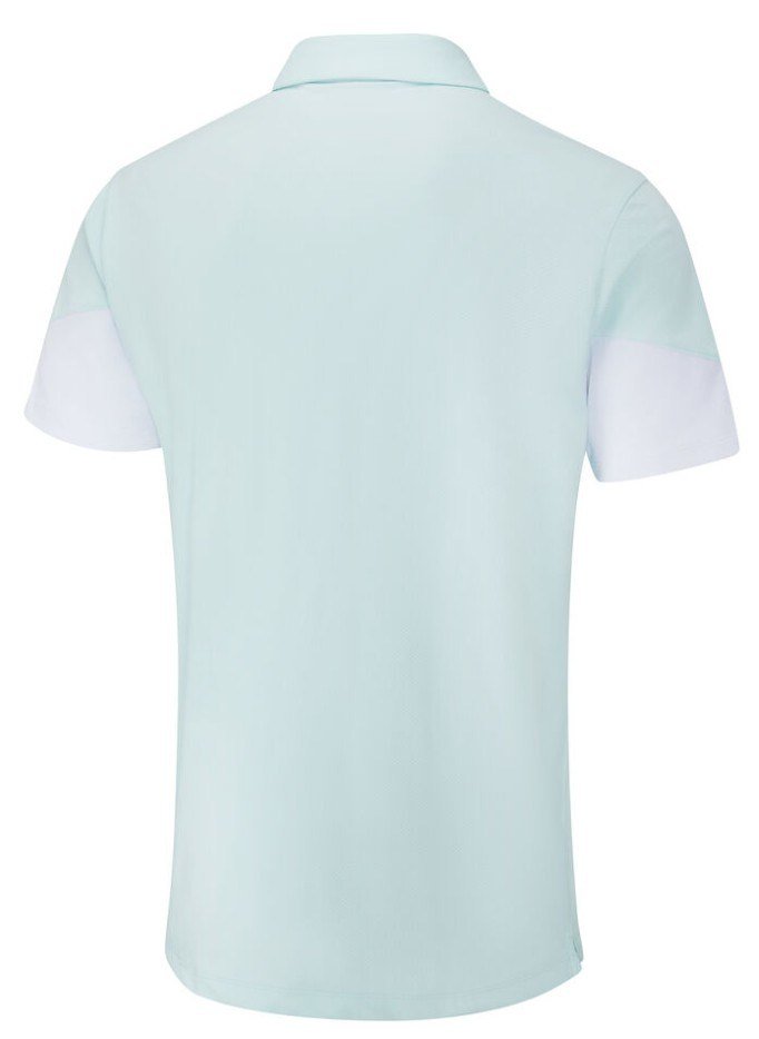 PING Ty heren polo, seaspray/wit