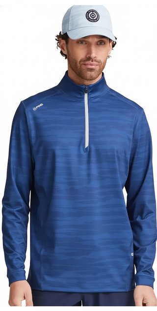 PING Latham Half Zip heren midlayer, inky multi