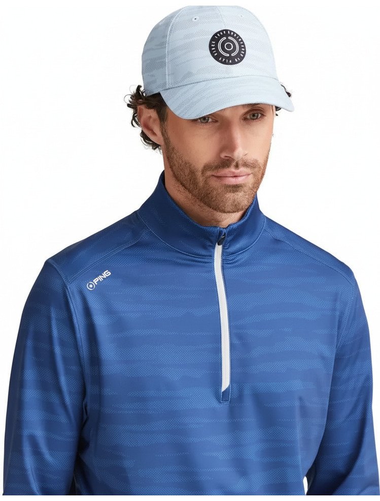 PING Latham Half Zip heren midlayer, inky multi
