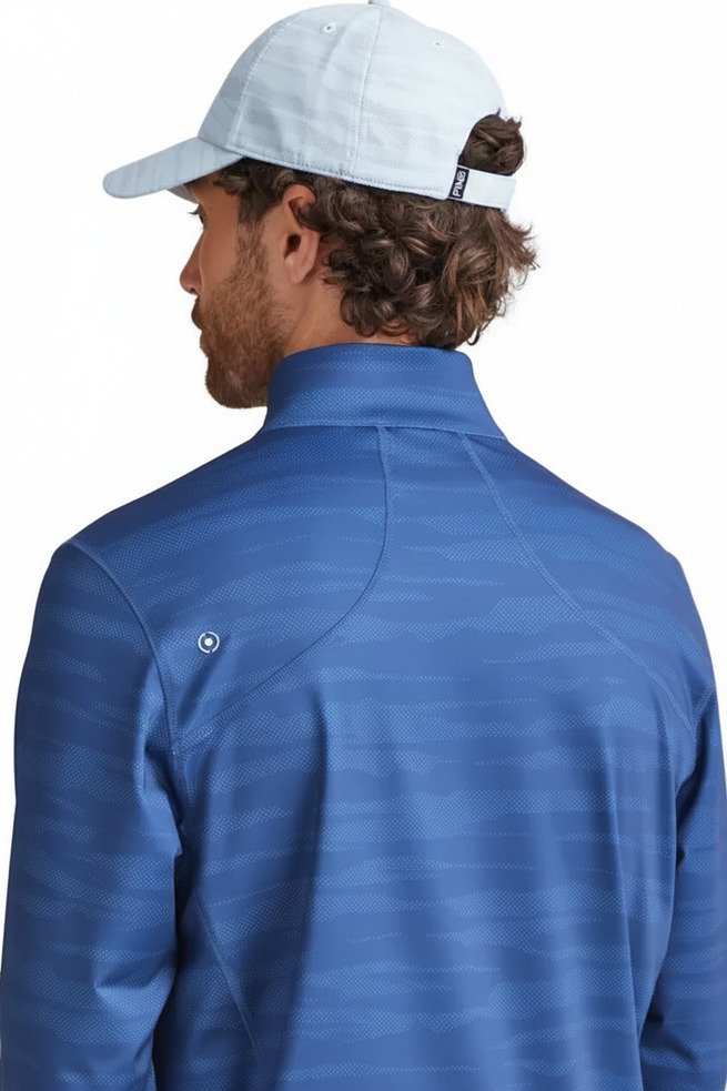 PING Latham Half Zip heren midlayer, inky multi