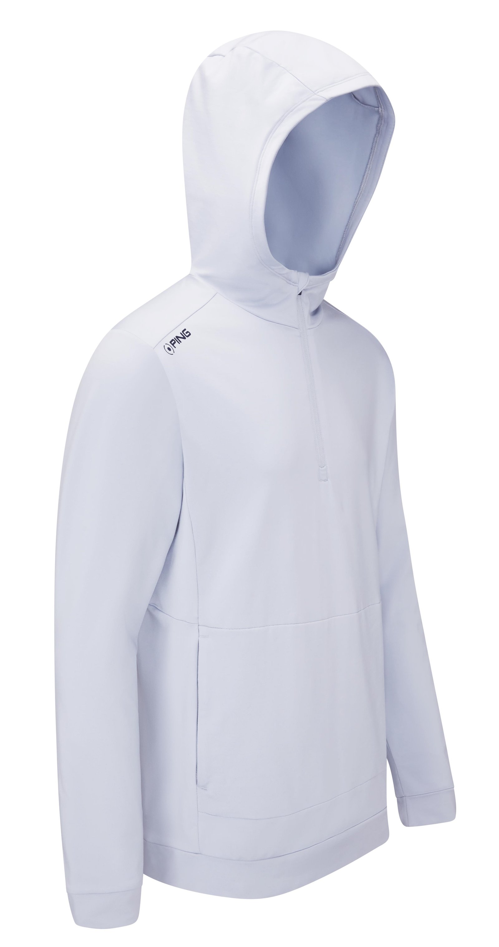 PING Haldon Hooded Fleece heren sweatshirt, pearl grey