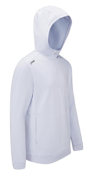 PING Haldon Hooded Fleece heren sweatshirt, pearl grey