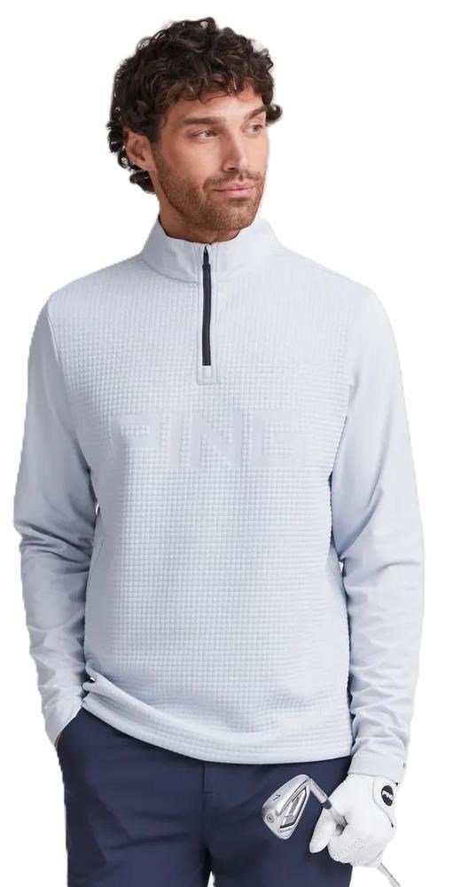 PING Faron heren sweater, pearl grey