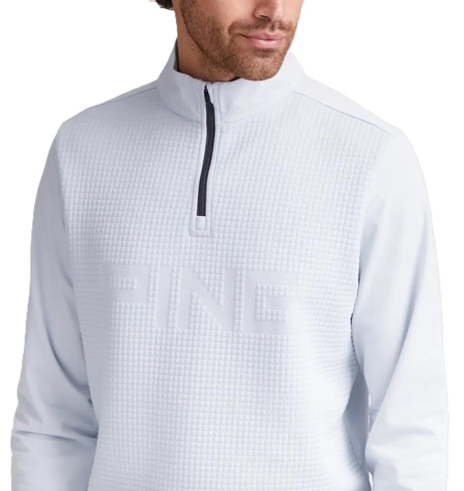 PING Faron heren sweater, pearl grey