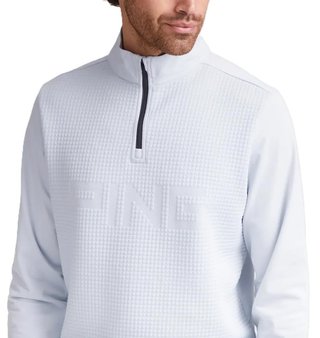 PING Faron heren sweater, pearl grey