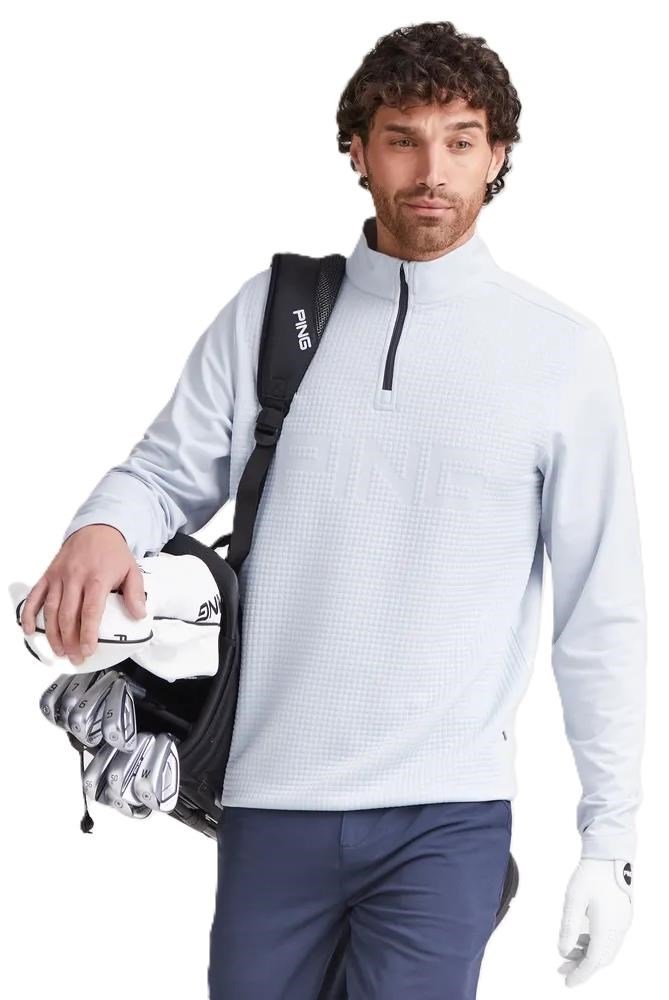 PING Faron heren sweater, pearl grey