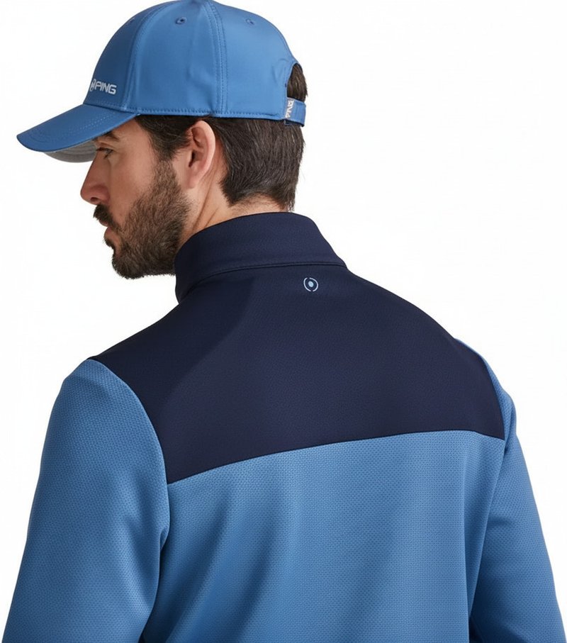 PING Kinver heren sweater, stellar/navy