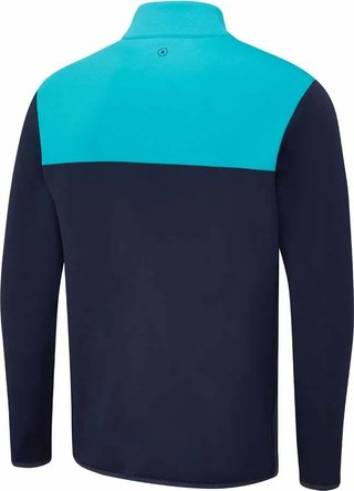 PING Kinver heren sweatshirt, navy/turquoise