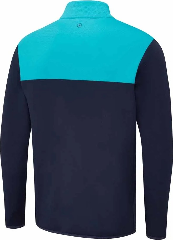 PING Kinver heren sweatshirt, navy/turquoise