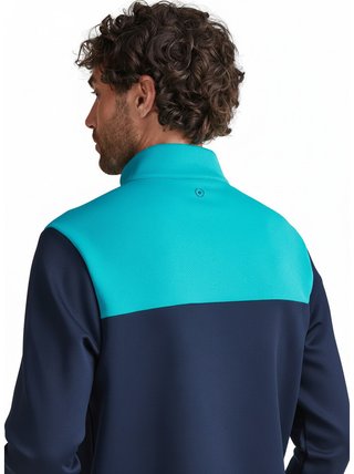 PING Kinver heren sweatshirt, navy/turquoise
