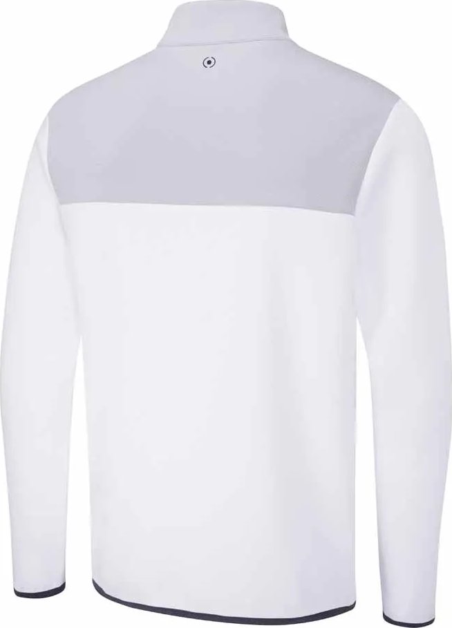 PING Kinver heren sweatshirt, wit/parelgrijs